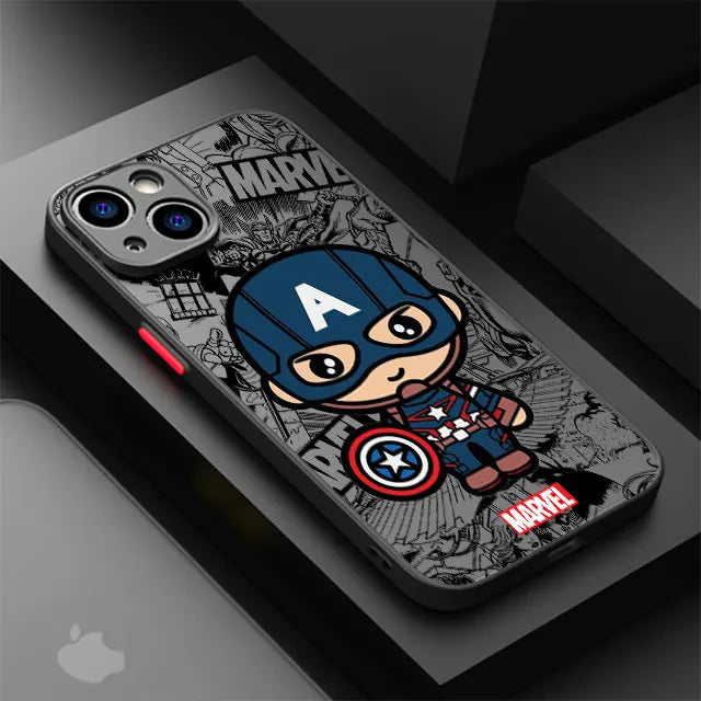 Marvel Groot & Spiderman Shockproof Case for iPhone SE, 12 Mini, 13 Pro Max, 14 Plus, XS, X, 7, 6S, 8, 11, XR, 15 - Armor Cover