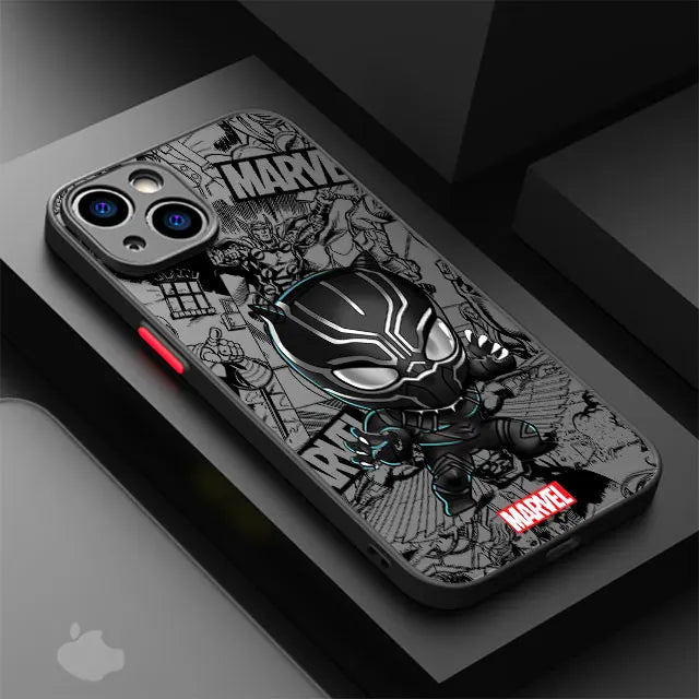 Marvel Groot & Spiderman Shockproof Case for iPhone SE, 12 Mini, 13 Pro Max, 14 Plus, XS, X, 7, 6S, 8, 11, XR, 15 - Armor Cover